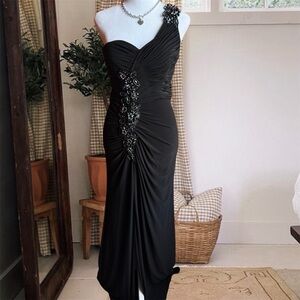 Cachè Beaded Maxi Slip Dress